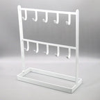 LXZ 1 PC Tabletop Hook Rack – Jewelry Stand Holder – White Hangers for Necklaces Keys Brace laces Ear Rings - color: White