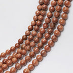 MJDCB AAA Natural Gold Sand Gemstone Loose Round Beads Spacer Beads for Jewelry Making (4mm) - color: Gold Sand Stone, size: 4mm
