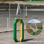 SENDA 6'' Needle Nose Pliers, Premium CR-V Steel Long Nose Tool with Wire Cutter, Anti-Slip Soft Grip for Home, Fishing, Jewelry & Crafts