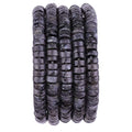 BEADIA Natural Black Spectrolite Spacer Beads Caps Loose Semi Gemstone for Beading Jewelry Making 6mmx3mm 38cm - color: Black Spectrolite, size: Round 6mm x 3mm