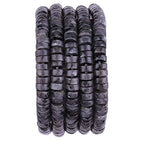 BEADIA Natural Black Spectrolite Spacer Beads Caps Loose Semi Gemstone for Beading Jewelry Making 6mmx3mm 38cm - color: Black Spectrolite, size: Round 6mm x 3mm