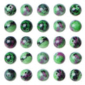 8mm Natural Loose Beads 110 pcs for Making mala Necklace or Bracelet (Ruby Zoisite) - color: Ruby Zoisite