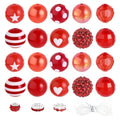 35 Pcs Chunky Bubblegum Beads 20mm Focal Pen Large Rhinestone Pearl Bead with Rhinestone Large Hole European Spacer Bead for DIY Beadable Pen School Jewelry Making Keychain Craft Making(Red) - color: Red