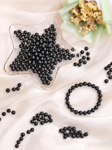 Jovivi 8mm Black Obsidian Gemstone Beads, 96pcs Energy Healing Crystals, Polished Round Smooth Stone Beads for Jewelry Making - color: Black Obsidian