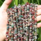 400pcs Natural Chip Stone Beads for Jewelry Making Purple Green Agate 5-8mm Irregular Gemstones Healing Crystal Loose Rocks Bead Hole Drilled for Bracelet Making DIY Art Crafts - color: Purple Green Agate(2 Strands-62")