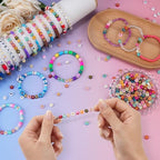 Gionlion 1200+Pcs Round Letter Beads for Bracelet Making, Acrylic Alphabet Beads for Jewelry Making, DIY Friendship Bracelets with 4x7mm Glow in The Dark Beads with Colorful Letters - color: Glow in The Dark