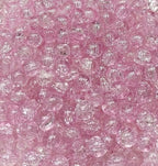 200PCS Glass Beads 8mm Glass Beads for Bracelets Necklaces Jewelry Making DIY Crafts (Pink Crackle) - color: 8Pink Crackle
