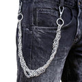 Layered Punk Pants Chain for Men Women, Gothic Hip Hop Jean Chain Wallet Chain Biker Trouser Chain, Goth Emo Fashion Keychain Accessories - color: 1L-Silver Twisted