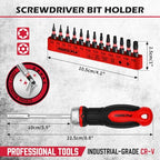 14-Piece 1/4″ Magnetic Ratcheting Screwdriver Bit Set, T4-T40 Torx Bit Set with 1/4 inch Magnetic Bits Driver Multi-bit Ratchet Screw Drivers for Garage, Home, Work, DIY Repair - style: 14 PCS Ratcheting + Torx Bits