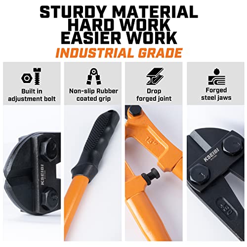 KSEIBI 141590 Heavy-Duty Large Bolt Cutter 30" for Cutting Fence, Steel Wire, Chain, Screws, Rivet, Padlock, and Metal Rods with Soft Grip Rubber Ergonomic Handle Cutters - size: 30 Inch-750MM