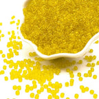 Perlin Glass Seed Beads 2mm 11/0 Round Mini Small Pony Beads 6500pcs for Making Earrings Bracelets Pendants Waist Jewelry DIY Handmade Transparent Color Kit (Yellow) - color: Yellow