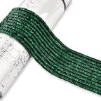 300pcs Natural Green Malachite Heishi Spacer Beads 2x4mm Genuine Real Disc Stone Beading DIY Charm Smooth Loose Gemstone Beads for Jewelry Making Bracelets Necklaces Earrings Crafts - color: Green Malachite