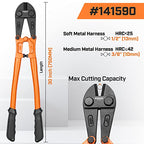 KSEIBI 141590 Heavy-Duty Large Bolt Cutter 30" for Cutting Fence, Steel Wire, Chain, Screws, Rivet, Padlock, and Metal Rods with Soft Grip Rubber Ergonomic Handle Cutters - size: 30 Inch-750MM