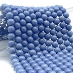 ABCGEMS Glow-in-Dark Mexican Blue Aragonite Beads (AKA Cave Calcite- Extremely Rare) Healing Crystal Chakra Energy Stone Ideal for Bracelet Necklace Ring DIY Jewelry Making Smooth Round 10mm - color: Blue Aragonite- Glow in Dark (From Mexico)