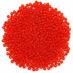 Perlin Glass Seed Beads 3mm 8/0 Round Mini Small Pony Beads 3300pcs for Making Earrings Bracelets Pendants Waist Jewelry DIY Handmade Transparent Color Kit (Red) - color: Red