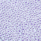 Purple Letter Beads Alphabet Letters White Round Bead, 4x7mm 1200pcs, Flat Letter Beads Purple Friendship Bracelets Making Kit Beads for Bracelets Purple Beads with Box - color: Purple Letter White Bead, size: 4×7mm(Round)