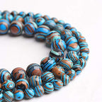 Natural Stone Beads Blue Malachite 6mm Polished Round Smooth Gemstone Beads for Jewelry Making 15 Inch(Blue Malachite,6mm) - color: Blue Malachite, size: 6mm