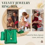 TAIMY Necklace Boxes, Velvet Small Earring and Necklace Case for Women with Tassel, Empty Long Necklace Pendant Box for Her(Green) - color: Green