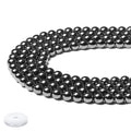 Natural Black Hematite Beads 100Pcs 8mm Crystal Beads Round Stone Loose DIY Smooth Bead for Bracelet Necklace Earrings Making - color: B-Black Hematite, size: 100pcs