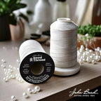 John Bead Good Thread 500m Spool White Bonded Nylon Thread | Beading Thread for Jewelry Making | Durable Nylon Thread for Craft Projects | Bead Weaving Thread | Bead Making Thread