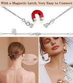 Dailyacc 925 Silver Lobster Magnetic Necklace Clasps and Closures Safety Sterling Silver with 14K Gold Jewelry Converters for Bracelets Chain Extender - color: 1PC Silver A