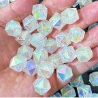 AB Color Noctilucence Acrylic Cube Bead DIY Beading Hairband Bracelets Necklace Craft Embelishment (Shiny Glitter-Cube) - color: Shiny Glitter-Cube