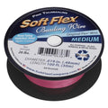 Soft Flex 49 Strand Beading Wire - Medium 0.19 Diameter - 100 Feet Nylon Design Wire - style: Pink Tourmaline