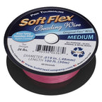 Soft Flex 49 Strand Beading Wire - Medium 0.19 Diameter - 100 Feet Nylon Design Wire - style: Pink Tourmaline