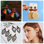 100Pcs Wood Earring Studs for Jewelry Making Walnut Wood Stud Earring Posts Earring Findings Earring Pin Studs with Loop Trapezoid Wooden Earrings Post with Ear Backs for DIY Earrings Making Supplies - color: Trapezoid-100Pcs