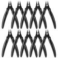 5 Inch Flush Cutters, 10 Pack Micro Wire Cutters, Sharp Zip Tie Cutter, Precision Wire Cutters for Crafting, Jewelry Making, Plastic Models, 3D Print, Electronics, Floral - color: Black ( 10 Pack )