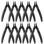 5 Inch Flush Cutters, 10 Pack Micro Wire Cutters, Sharp Zip Tie Cutter, Precision Wire Cutters for Crafting, Jewelry Making, Plastic Models, 3D Print, Electronics, Floral - color: Black ( 10 Pack )