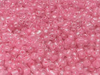 Czech Glass Seed Beads Crystal Clear Size:6/0 40 gr / 1.4 oz… (Crystal Clear with Pink Center) - color: Crystal Clear with Pink Center