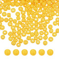 HARFINGTON 2000Pcs Small Glass Beads 6/0 4mm Loose Tiny Round Small Beads for Bracelet Earring Rings Jewelry Making, Yellow - color: Yellow