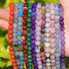 Natural Stone Beads 8mm Polished Round Smooth Gemstone Beads for Jewelry Making Supplies 15 Inch(45 Beads) (Lavender Purple) - color: lavender purple-45pcs