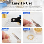Memory Wire Ring,20mm Diameter Memory Steel Wire for Finger Rings Practical Jewelry Connecting Accessories Jewelry Findings Supplies, 4 Piece Set