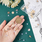 Beebeecraft 32Pcs 2 Colors Flat Round Earring Findings 18K Gold & Platinum Plated Frosted Surface Round Earring Post with Hole and 40Pcs Plastic Ear Nuts for Earring Jewelry Making - color: Gold and Silver