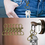 Swivel Snap Hook 35 PCS Antique Brass Lanyard Clips Metal Lobster Claw Clasps Keychain Hook with 3/4 INCH D Ring for Macrame Keychain Swivel Clips for Making Key Fobs - color: Antique Brass