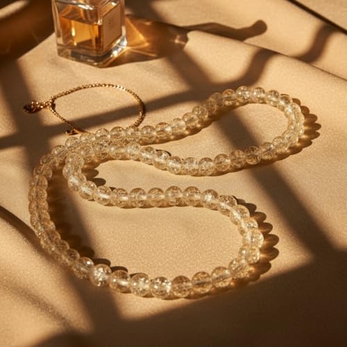 DandS ltd Crackle Lampwork Glass Beads for Jewelry Making, Beige, Vibrant DIY Bracelets, Necklaces, Earrings, Beading Supplies & Craft Kits for Handmade Jewelry, 80pcs 0.39 inch (10mm), #J268-10 - color: Beige