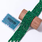 Natural Faceted Malachite Cube Stone Beads 5-5.5mm 60pcs/str Loose Square Semi Gemstone Stone Beads for Making Bracelets Necklace Earrings - color: Malachite