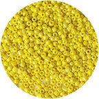 Bala&Fillic Opaque Light Yellow Pearl Color 4mm Seed Beads About 1200pcs/100Grams in Bag, 6/0 Glass Craft Beads for Making Bracelet and Necklace (Light Yellow Pearl) - color: Light Yellow Pearl -4mm