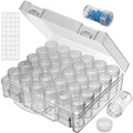 Bead Organizer, Bead Containers, 30 Grids Diamond Painting Storage Containers Clear Bead Organization Diamond Painting Accessories Small Storage Container for Beads Seeds Glitter Rhinestones (1 Pack) - size: The outer box: 16 x 14 x 5.3cm (1 Pack)