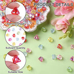 DanLingJewelry 900Pcs Random Color Faceted Acrylic Beads Diamond Shaped Loose Spacer Beads for DIY Bracelet Necklace Earring Crafting - color: 900pcs - Random Diamond