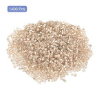 uxcell 1400Pcs Glass Bugle Beads, 1.5x1.5mm Tube Mini Loose Glass Seed Spacer Bead for DIY Earrings Necklaces Bracelets Jewelry Making (Silver-Champagne) - color: Silver-Champagne, size: 1.5x1.5mm