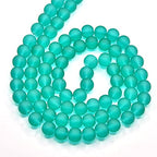 FASHEWELRY 200Pcs Transparent Frosted Glass Bead 4mm Matte Crystal Glass Loose Beads for DIY Jewelry Making (Light Sea Green) - color: Light Sea Green
