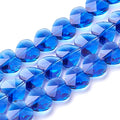 Cheriswelry 100pcs Blue Heart Glass Beads 14mm Transparent Glass Heart Shape Beads Faceted Crystal Loose Spacer Beads for DIY Earring Bracelet Necklace Crafting Jewelry Making - color: Blue