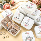 Kacctyen 12 Pcs Mini Travel Jewelry Case Bulk You Are Amazing Loved Mother's Day Church Gifts Bulk Pink Rose Party Gift for Secretary Day Girls Leather Travel Jewelry Case - color: Pink Rose