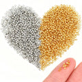 4000 Pcs 2mm Crimp Beads Metal Round Crimp Beads Smooth Gold Silver Bead Metal Clamp Ends Tiny Stoppers Bead for DIY Bracelet Necklace Earring (Gold and Silver)