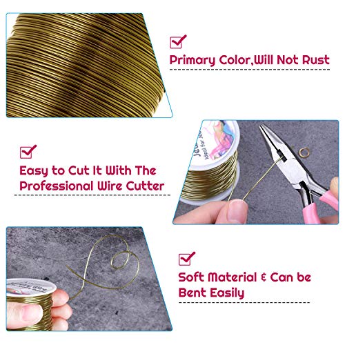 22 Gauge Jewelry Wire, Anezus Craft Wire Tarnish Resistant Copper Beading Wire for Jewelry Making Supplies and Crafting (Antique Bronze, 49 Yards/45 Meters) - color: Antique Bronze