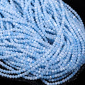 180pcs 2mm Natural Aquamarine Gemstone Beads Faceted Round Loose Stone Beads for Jewelry Making - color: Aquamarine, size: 1.9-2.4mm