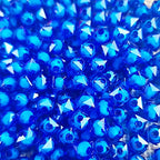 Cube 400pcs Faceted Square Transparent 8mm Glass Beads Crystal Spacer Beads, Round Beads Inside for Jewelry Making (Deepblue) - color: DeepBlue